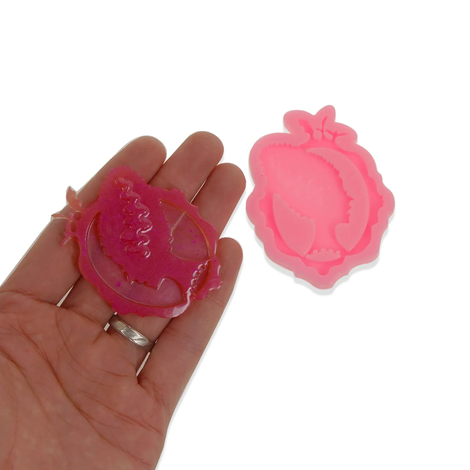 1 Piece Silicone Flower Girl Keychain Mold Resin Keychain Mold DIY Handmade Resin Craft 10365150