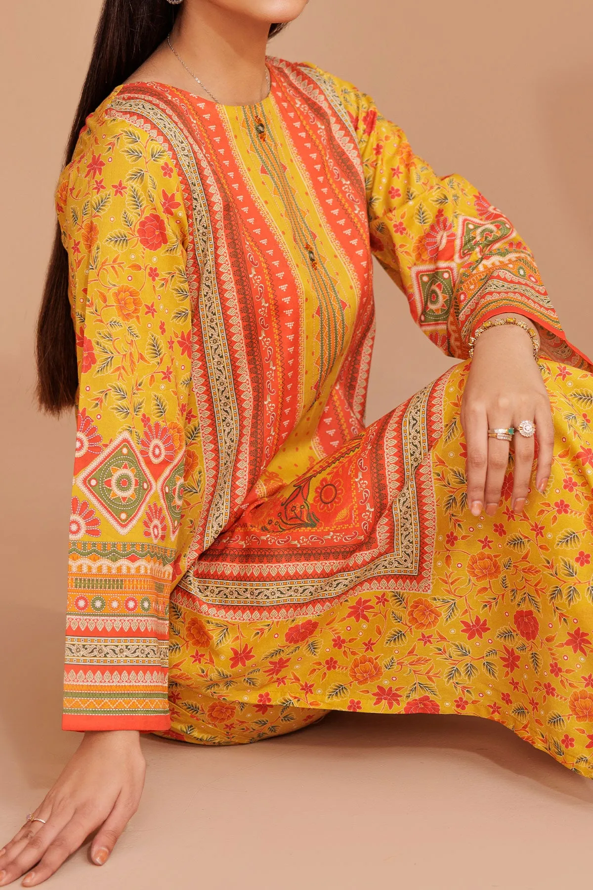 2 PIECE UNSTITCHED LAWN | UN-DPC-308