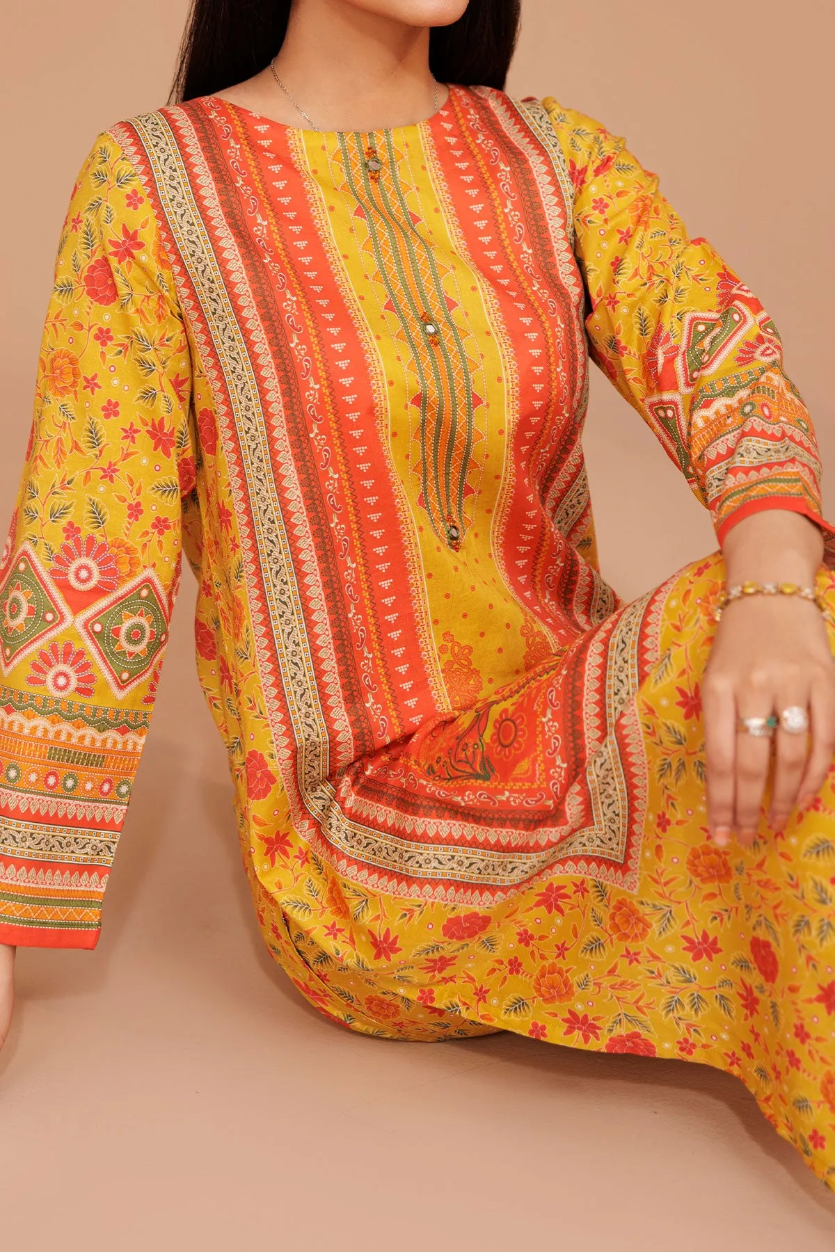 2 PIECE UNSTITCHED LAWN | UN-DPC-308