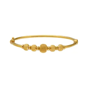 22K Yellow Gold Ball Bead Bangle (11.5gm)