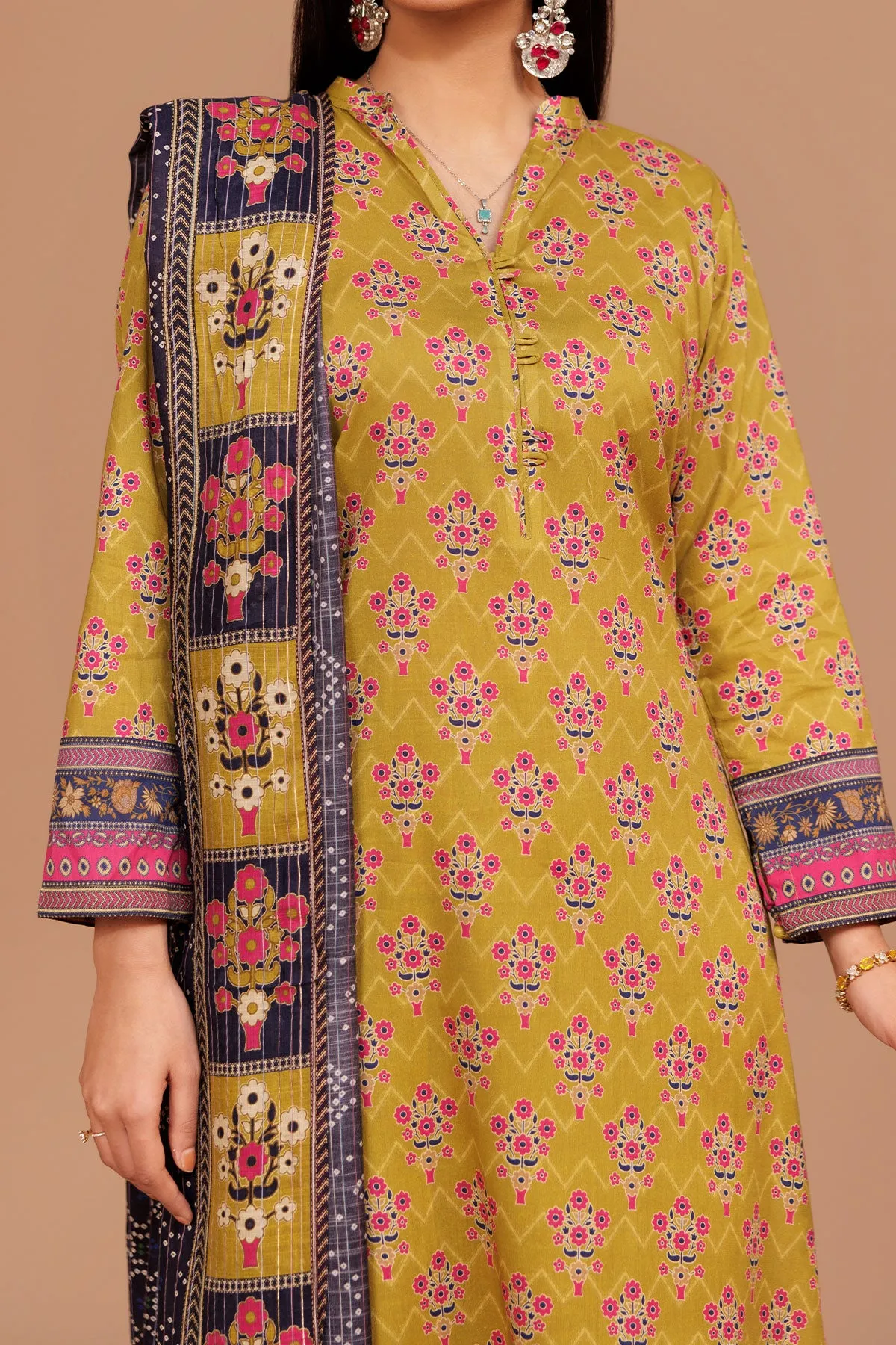 3 PIECE UNSTITCHED LAWN | UN-DPC-311