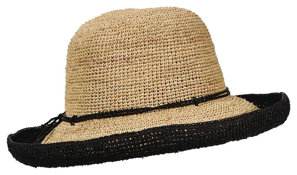 3/Raffia Kettle Brim Hat by Callanan