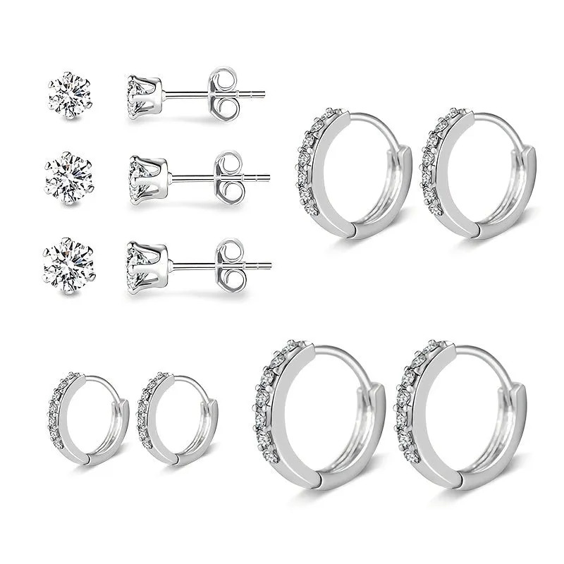 6 Pairs of Stylish Small Hoop Earrings - Perfect for Ladies and Girls!