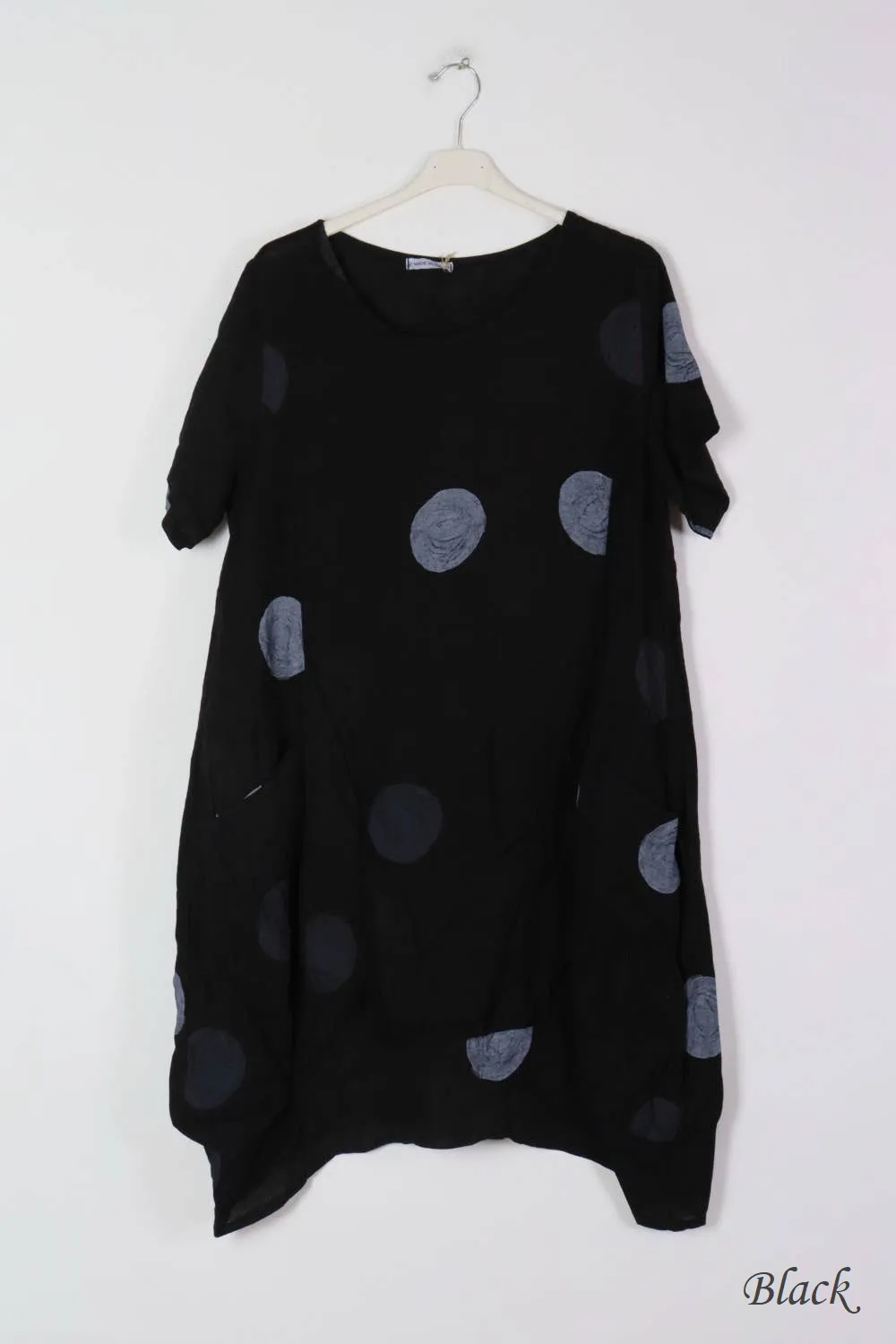 669 Circles Linen Dress with Pockets!