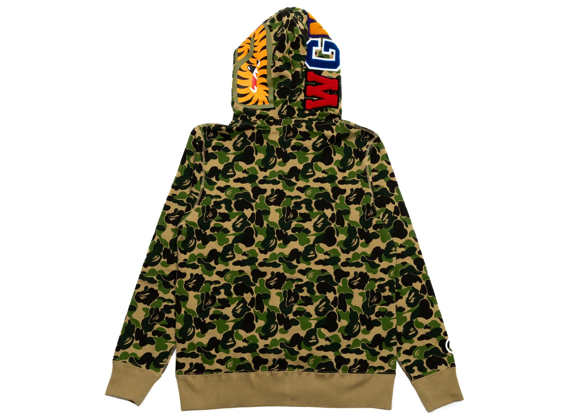 A Bathing Ape ABC Camo Double Shark Full Zip Hoodie in Green xld