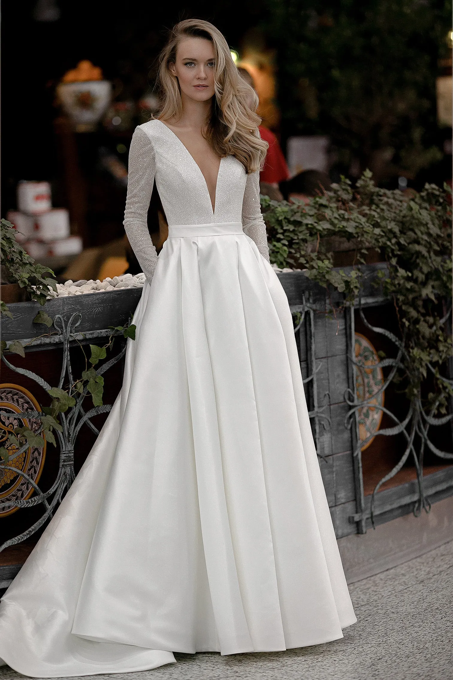 A-line Mikado Wedding Dress Koussindy