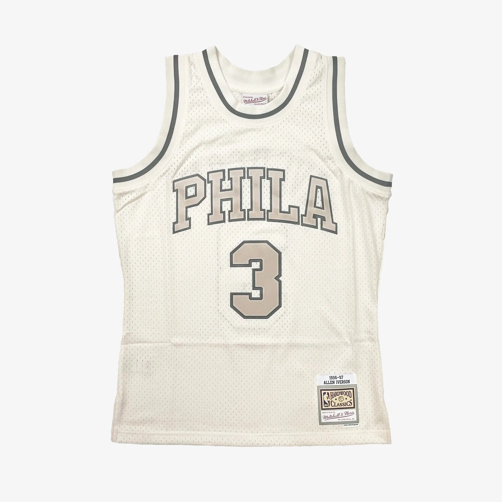 Allen Iverson Philadelphia 76ers 96-97 HWC Swingman Jersey - Unbleached