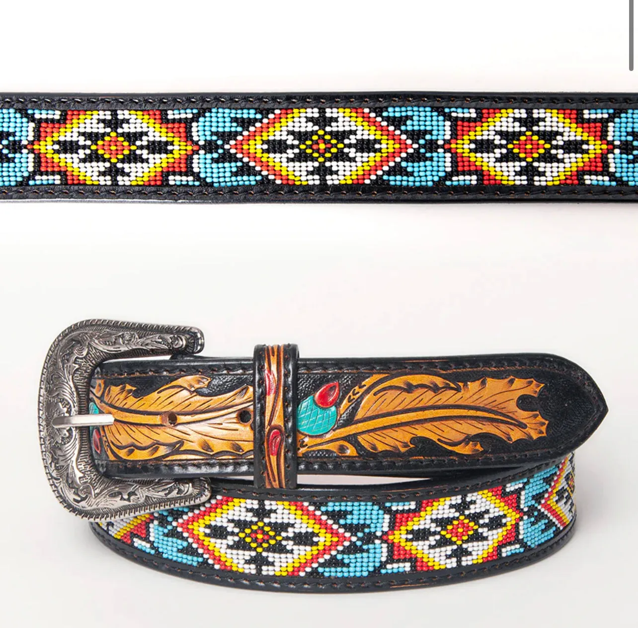 American Darling Tooled Leather Western Fashion Belt