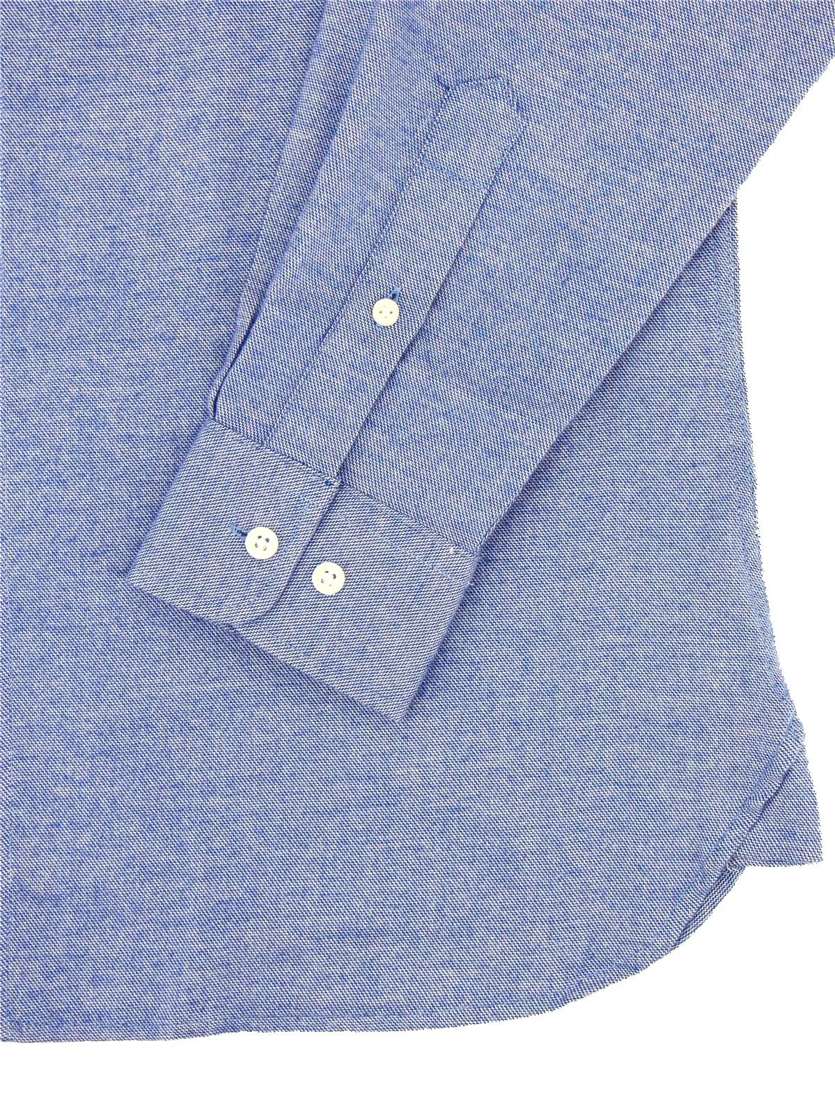 Blue Aspen Brushed Cotton 1940s Spearpoint Shirt with Barrel Cuff