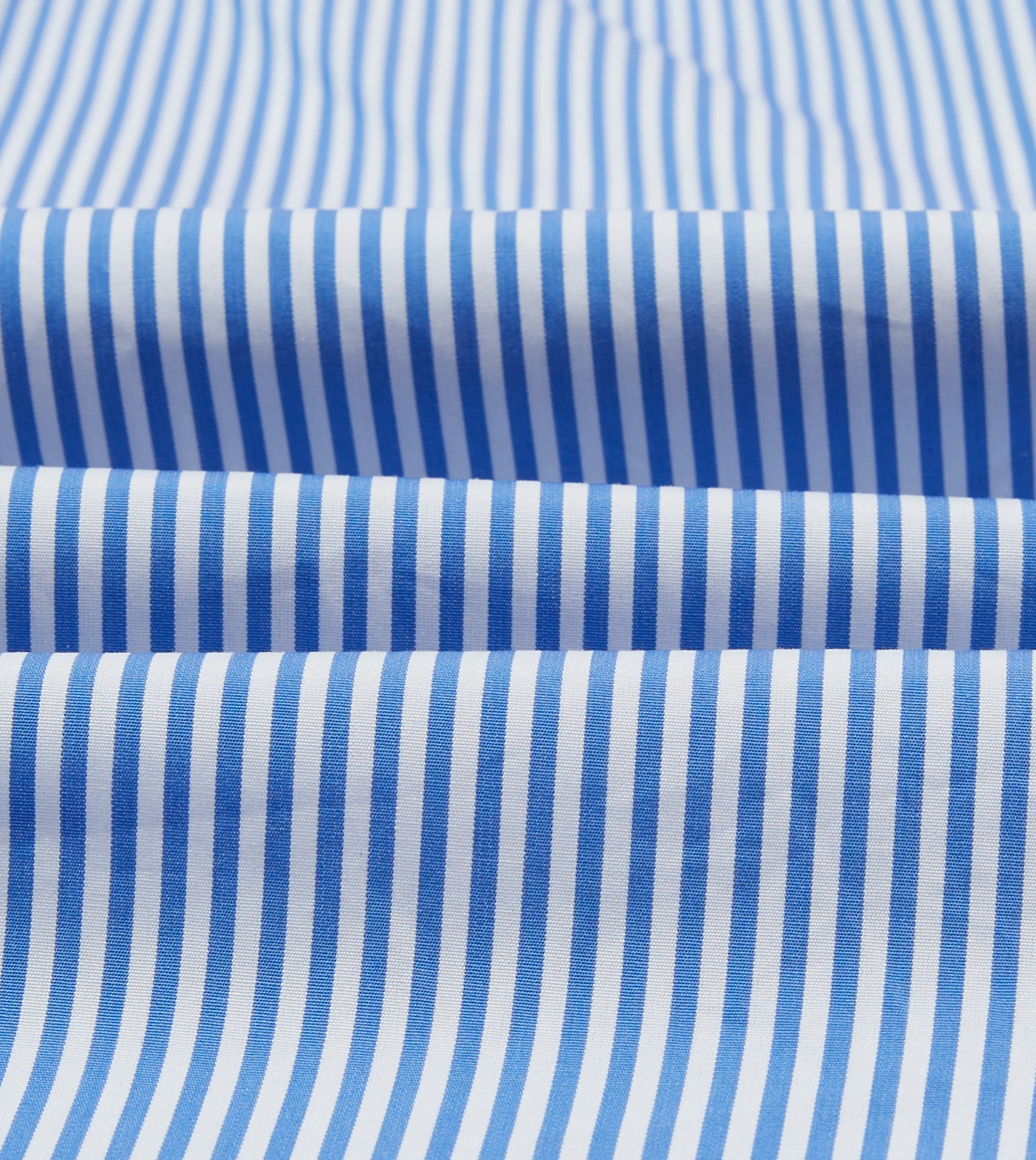 Blue Bengal Stripe Cotton Poplin Button-Down Shirt