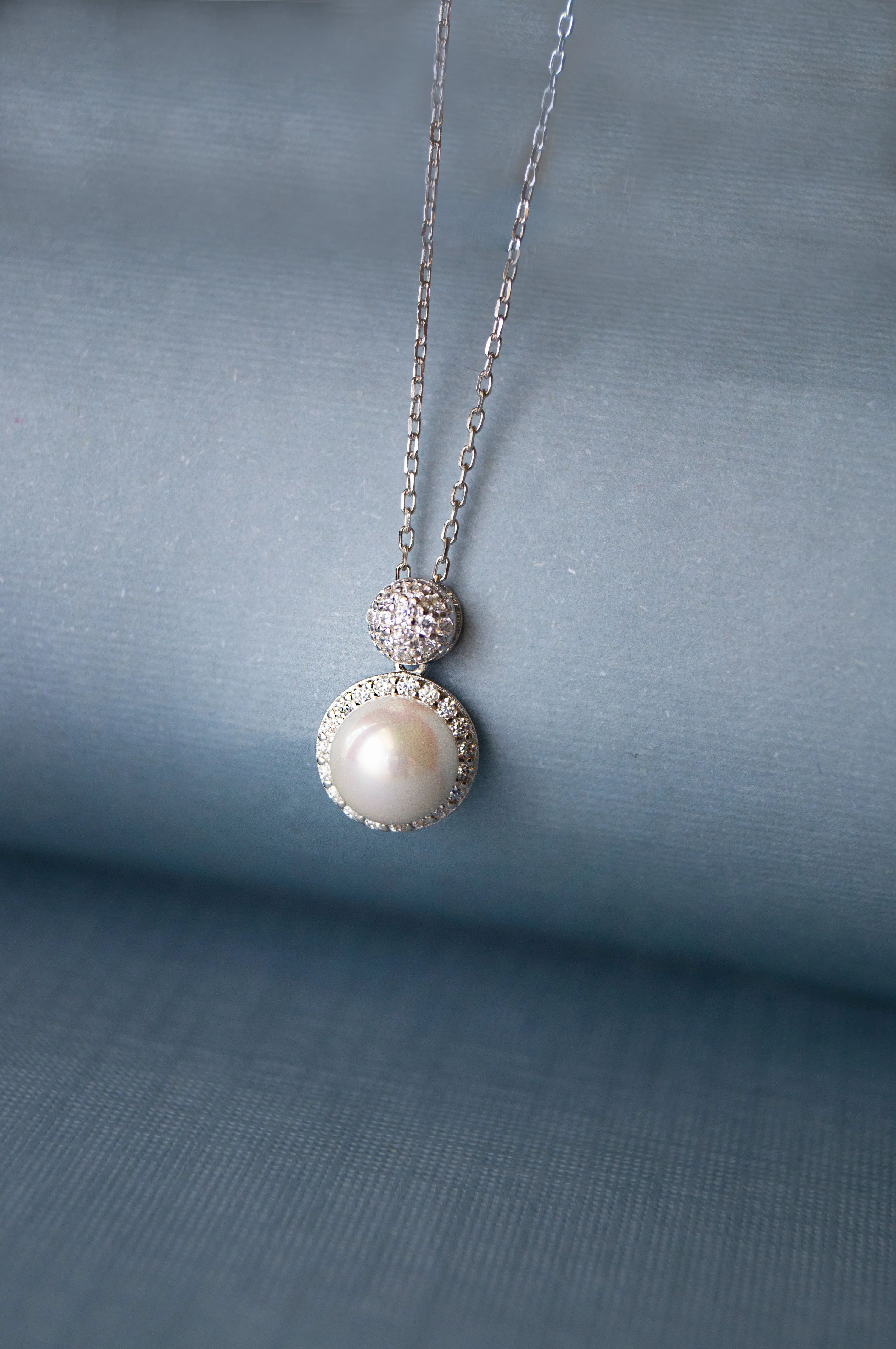 Blushing Pearl Rose Gold Plated Sterling Silver Pendant Necklace