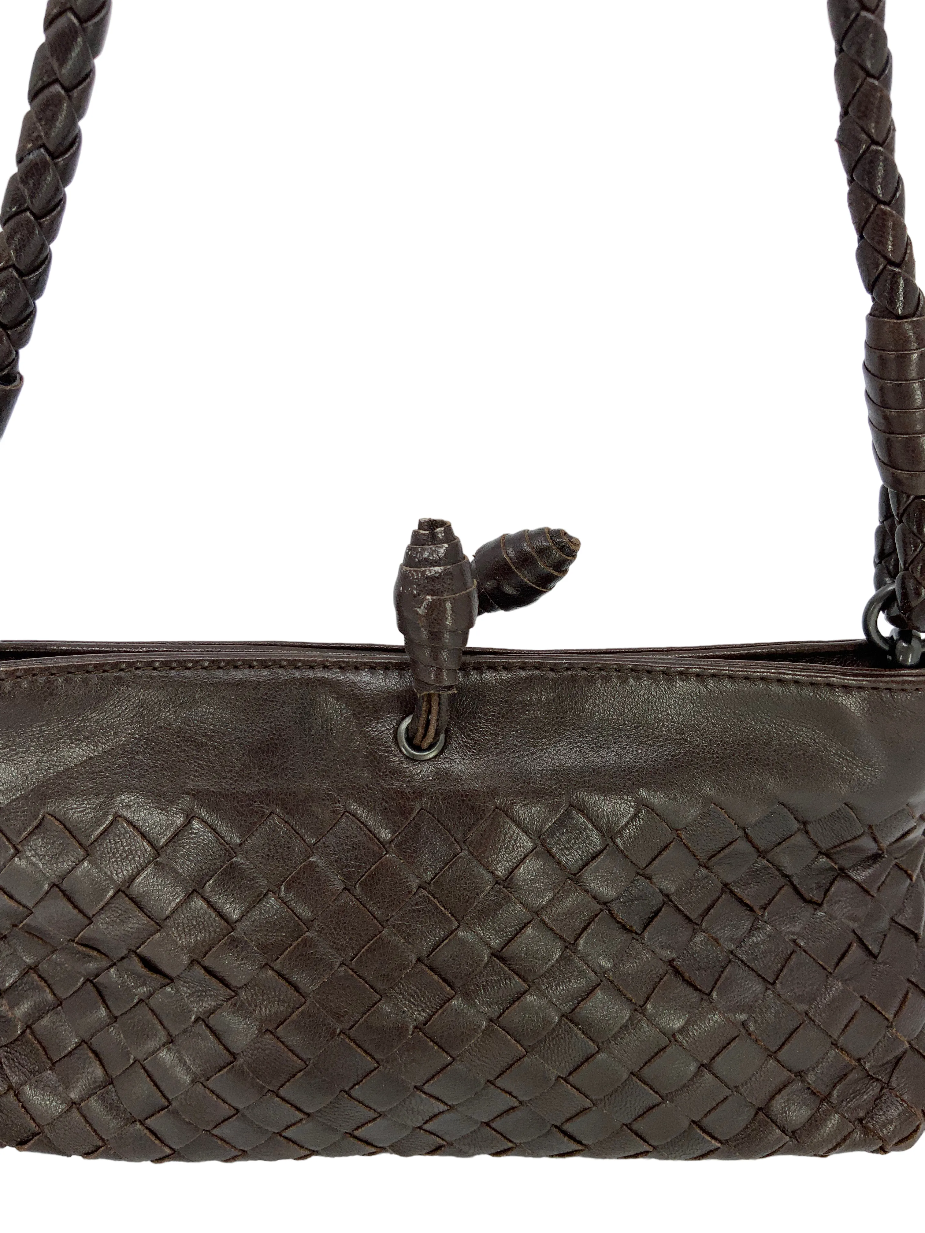 Bottega Veneta Vintage Intrecciato Woven Small Shoulder Bag