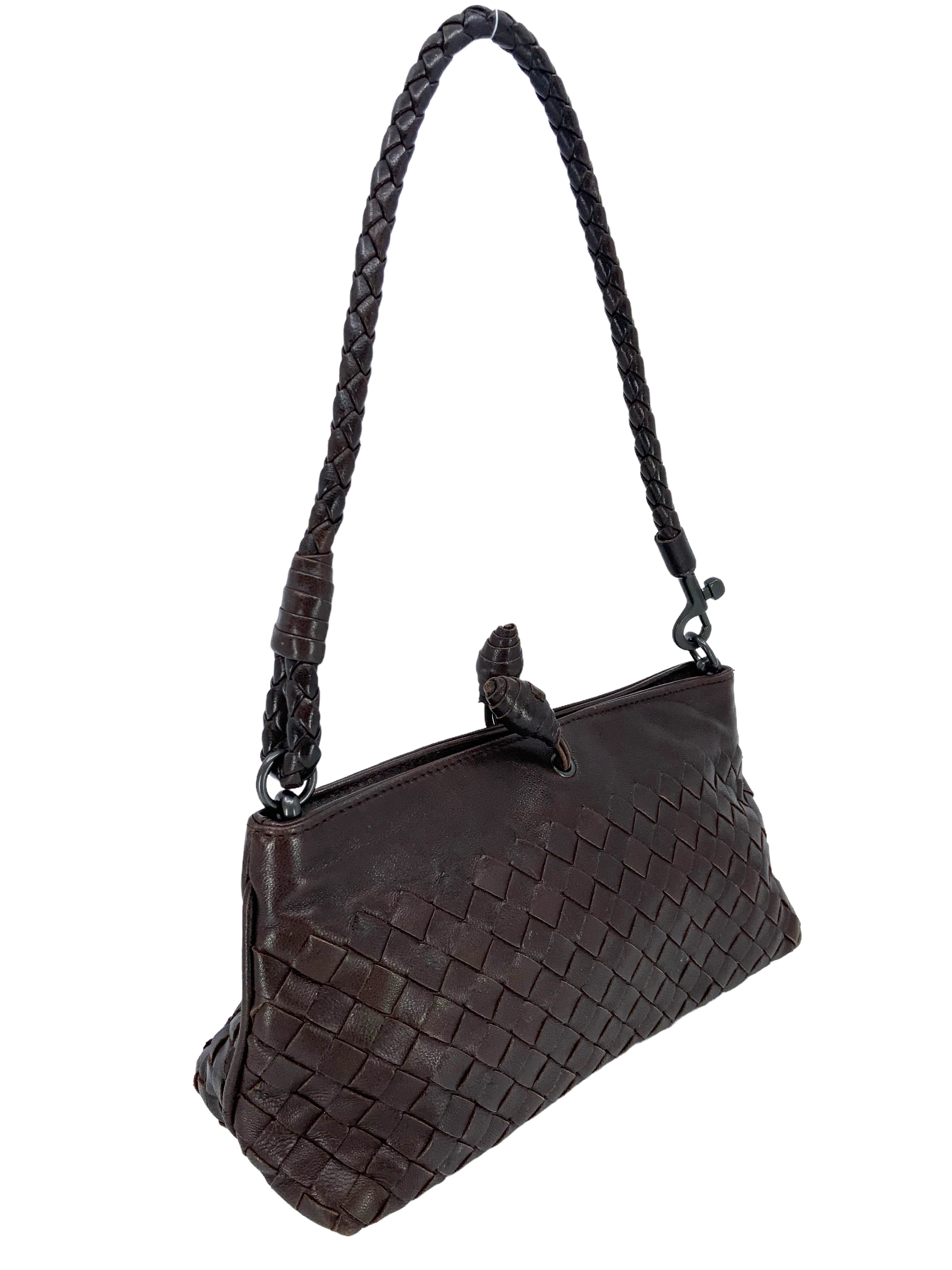 Bottega Veneta Vintage Intrecciato Woven Small Shoulder Bag