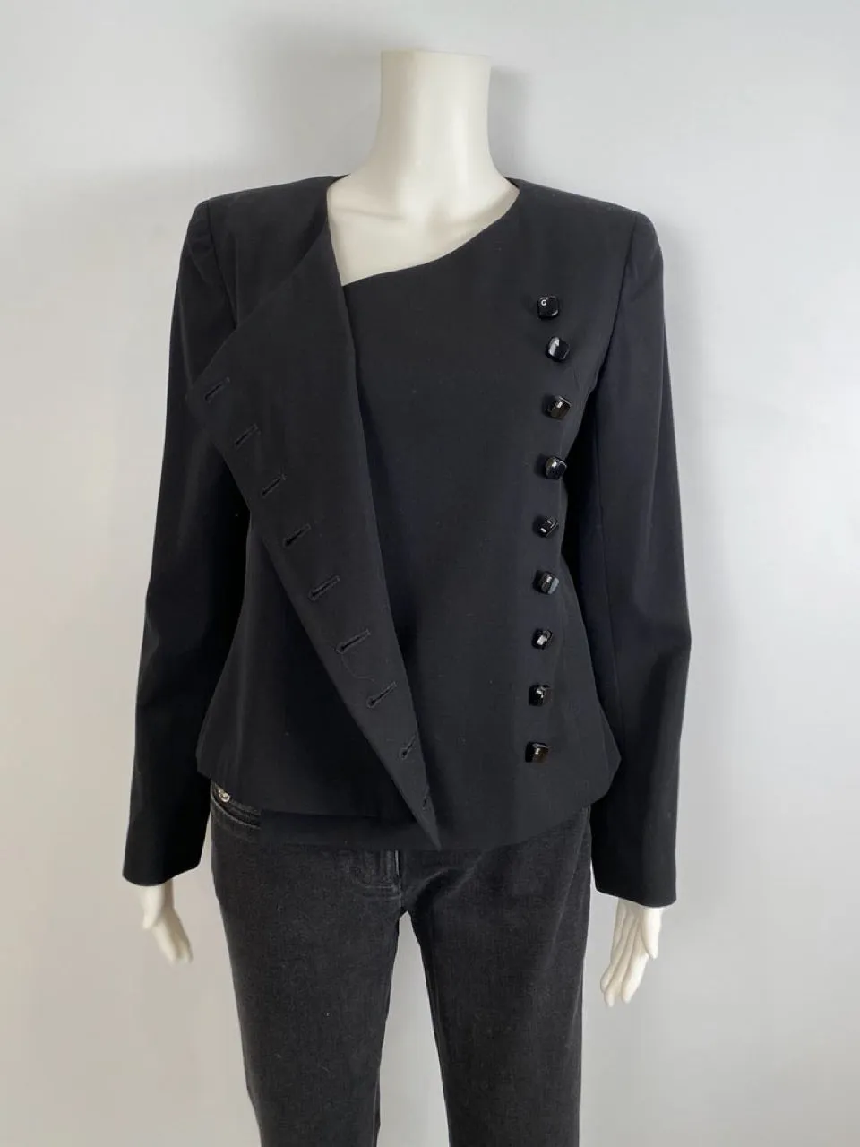 Chanel 00T, 2000 Transition Collection ‘GABRIELLE’ Buttons Black Jacket FR 38 US 4