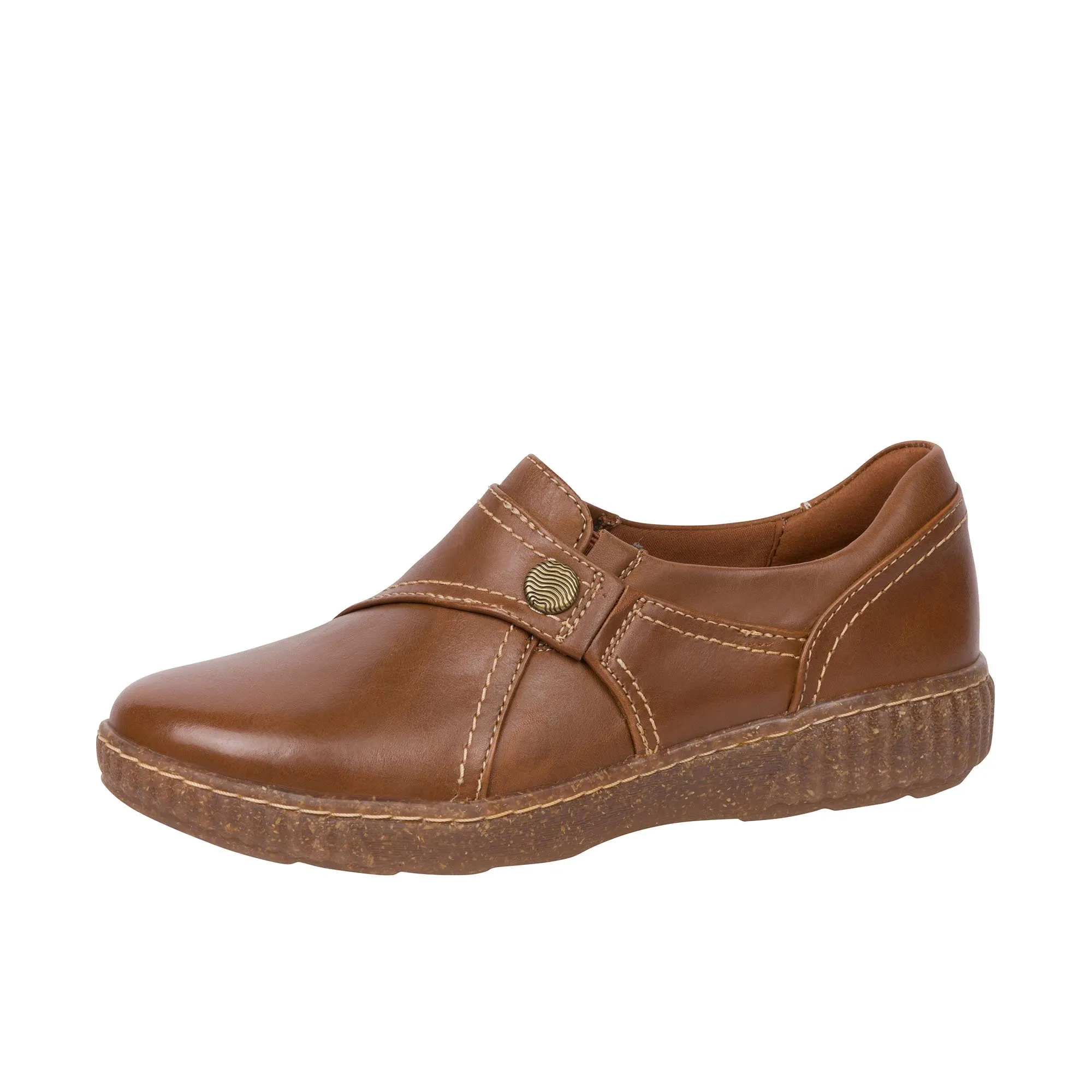 Clarks Womens Caroline Pearl Dark Tan