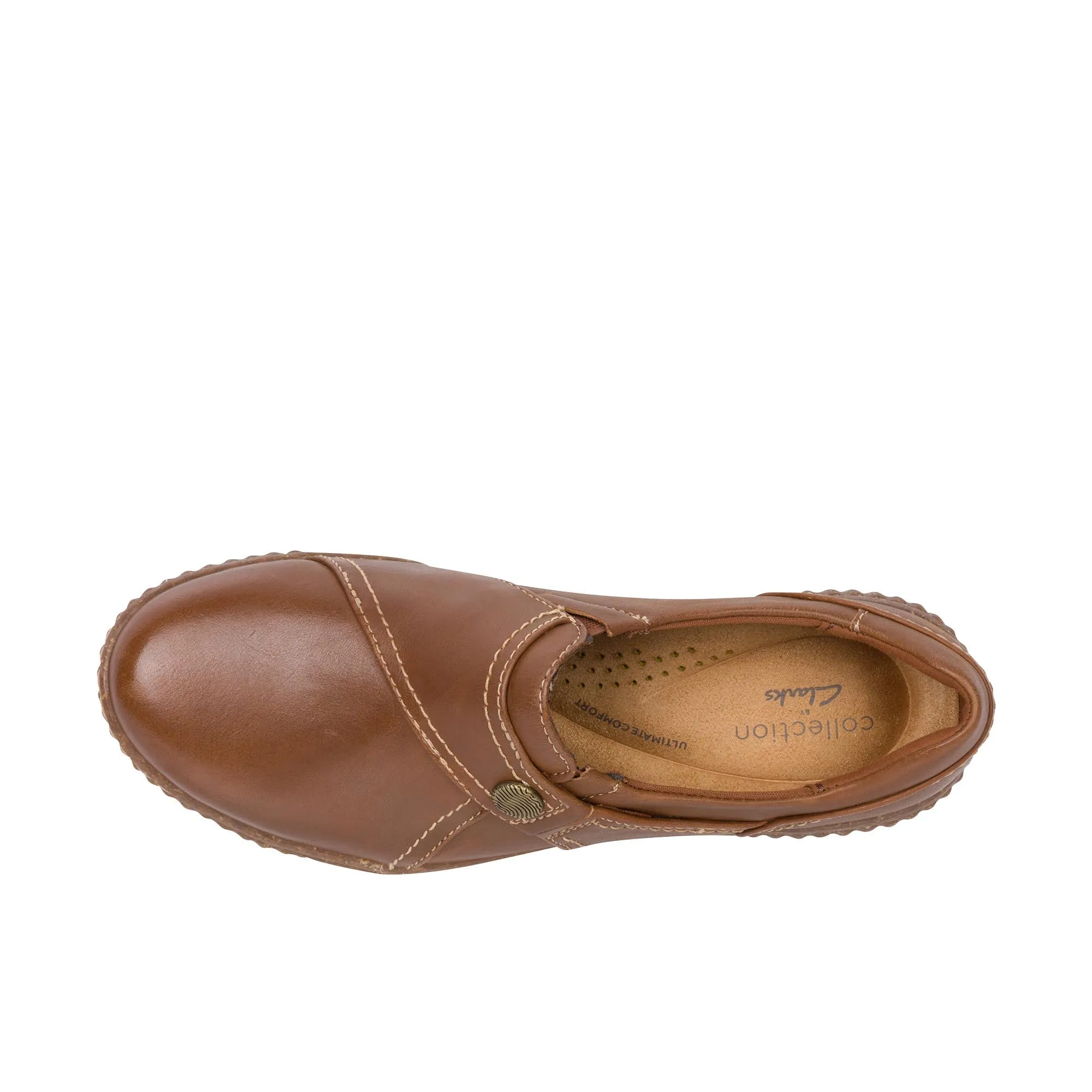 Clarks Womens Caroline Pearl Dark Tan