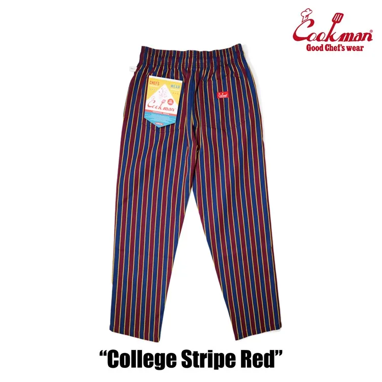 Cookman Chef Pants - College Stripe Red