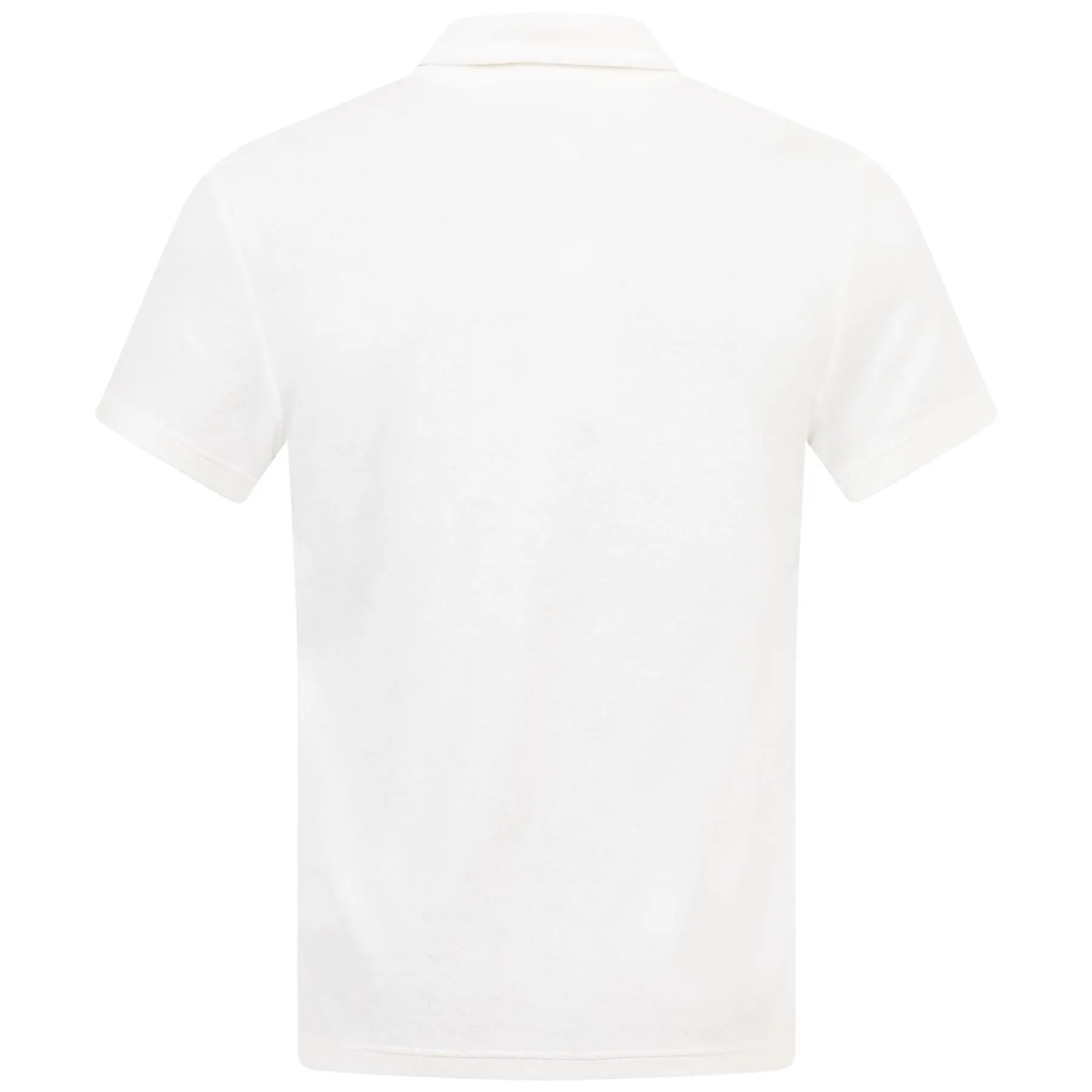 Cotton Blend Terry Cloth Regular Fit Polo White - SS24