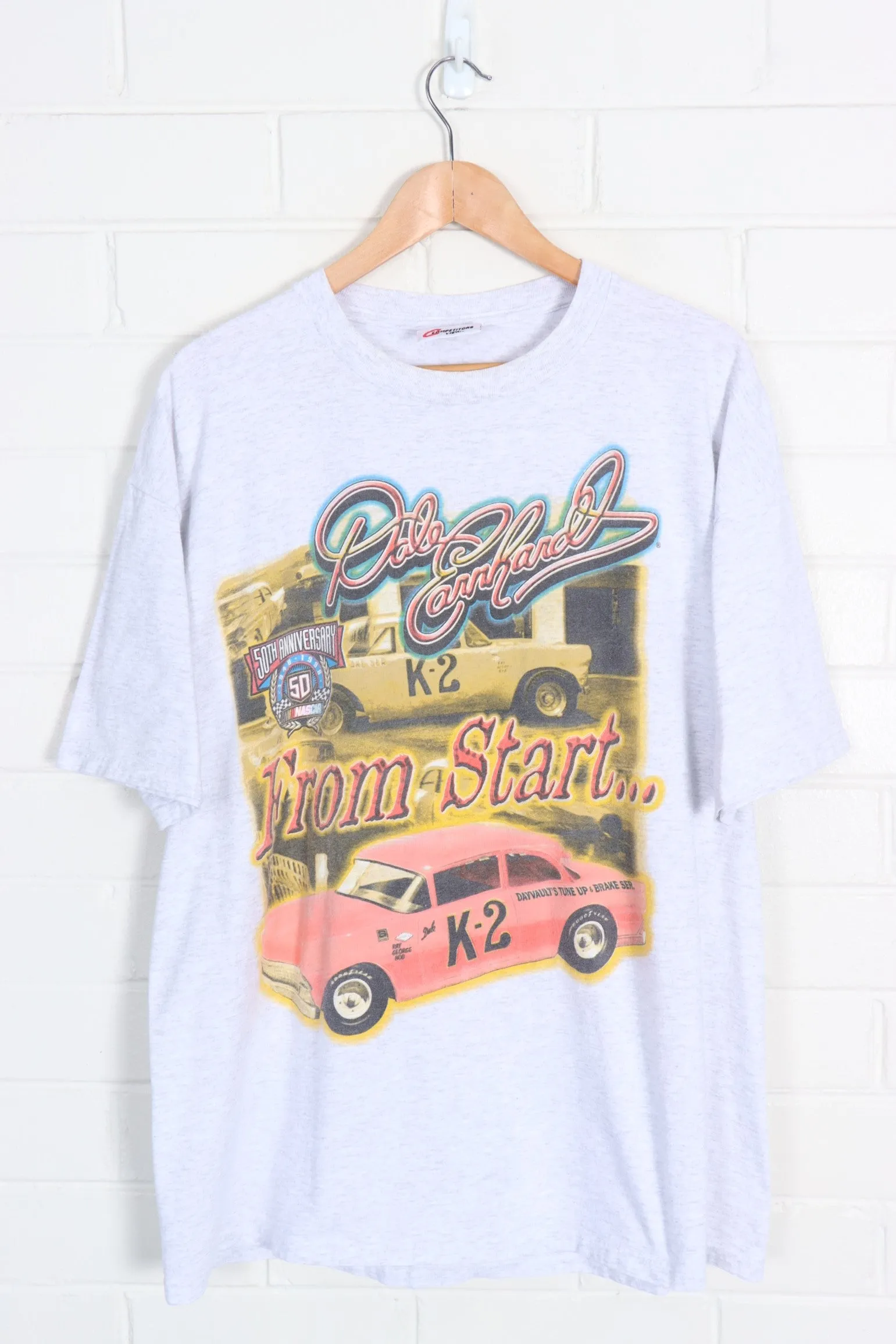 Dale Earnhardt NASCAR 'From Start to The Finish Line' Front Back Tee (XL)