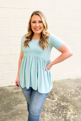 DEAL | Jana Babydoll Top, Light Green