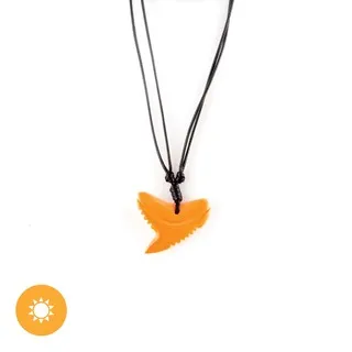 Del Sol Color Changing Shark Tooth Necklace - Orange