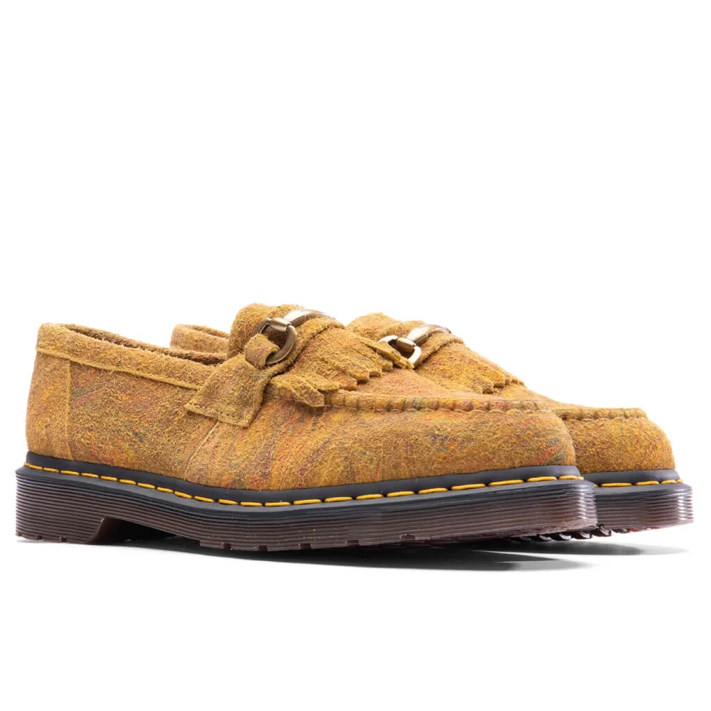 Dr. Marten's Adrian Snaffle Brown Mustard Marbled Hairy Suede - Brown/Mustard