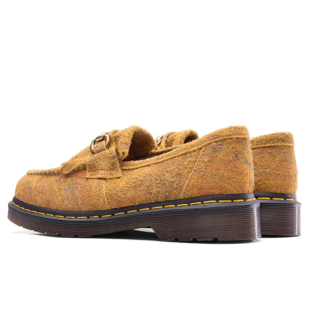 Dr. Marten's Adrian Snaffle Brown Mustard Marbled Hairy Suede - Brown/Mustard