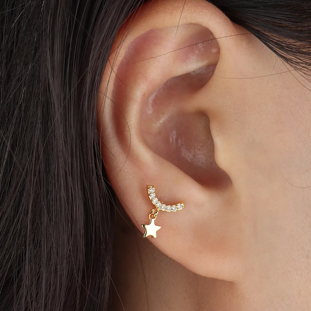 Drop a Star Stud Earring