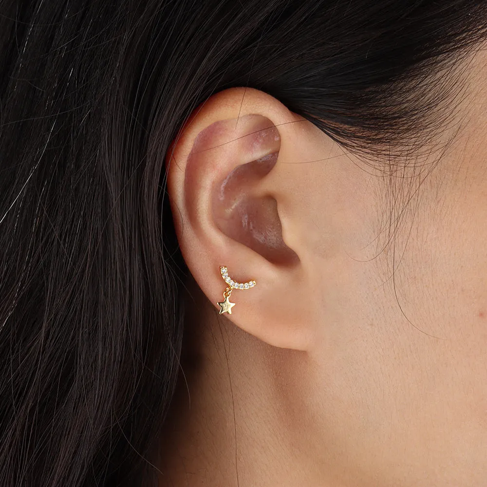 Drop a Star Stud Earring