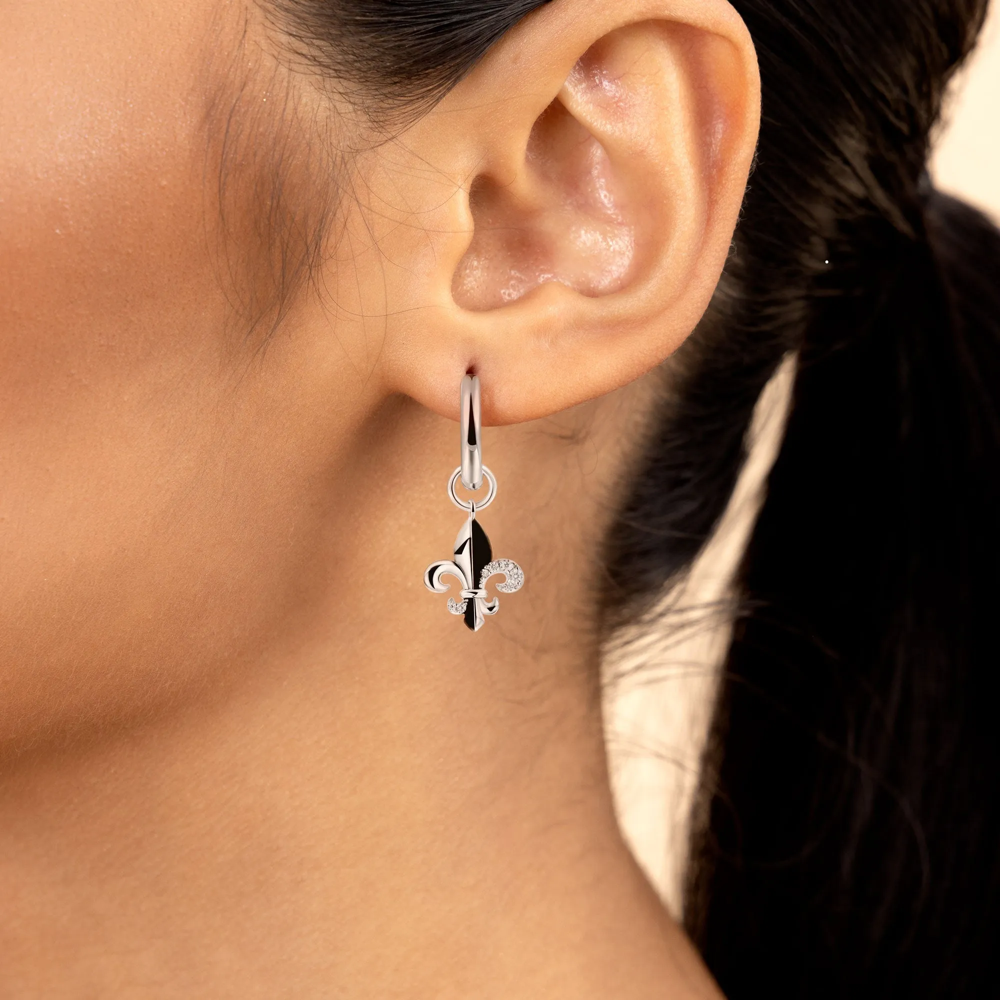 Fleur de lis Dangly Earring - Single