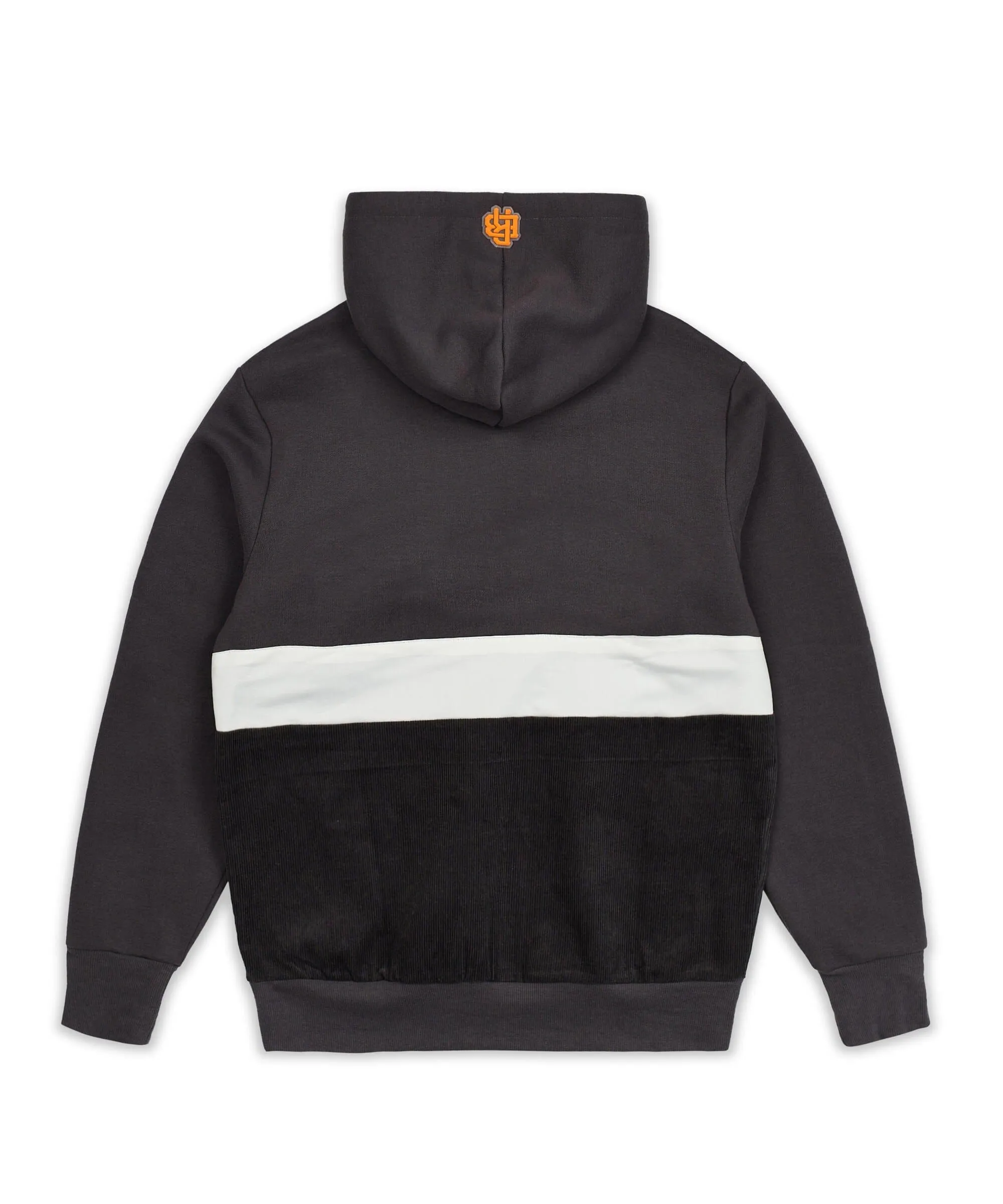 Flora White Stripe Hoodie - Black