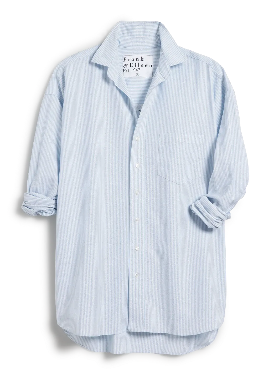 Frank & Eileen Shirley Oversized Button Up in Light Blue Stripe