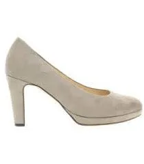 GABOR Taupe Suede  Court Shoe Splendid