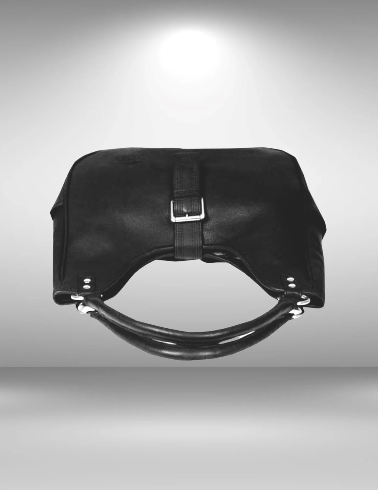 Handmade Leather Black Shoulder Purse