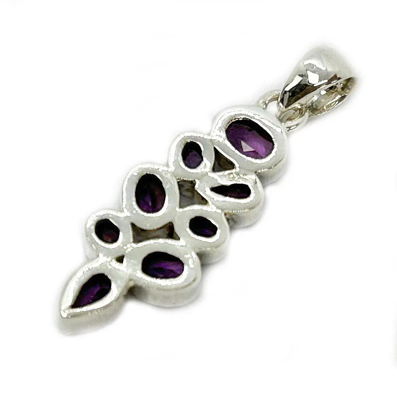 Jia Amethyst Silver Pendant