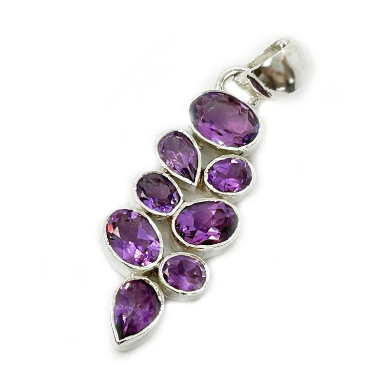 Jia Amethyst Silver Pendant