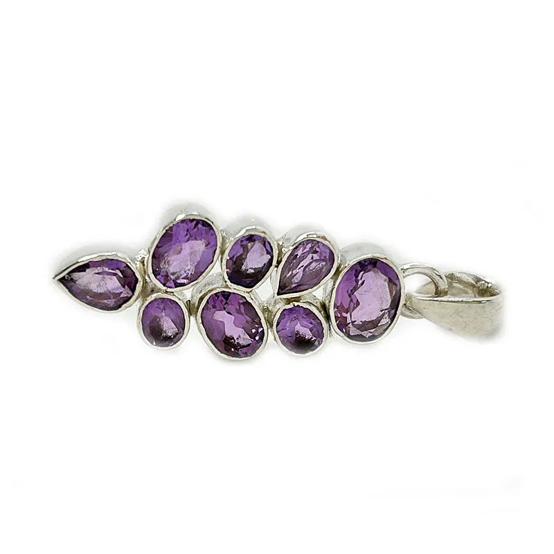 Jia Amethyst Silver Pendant