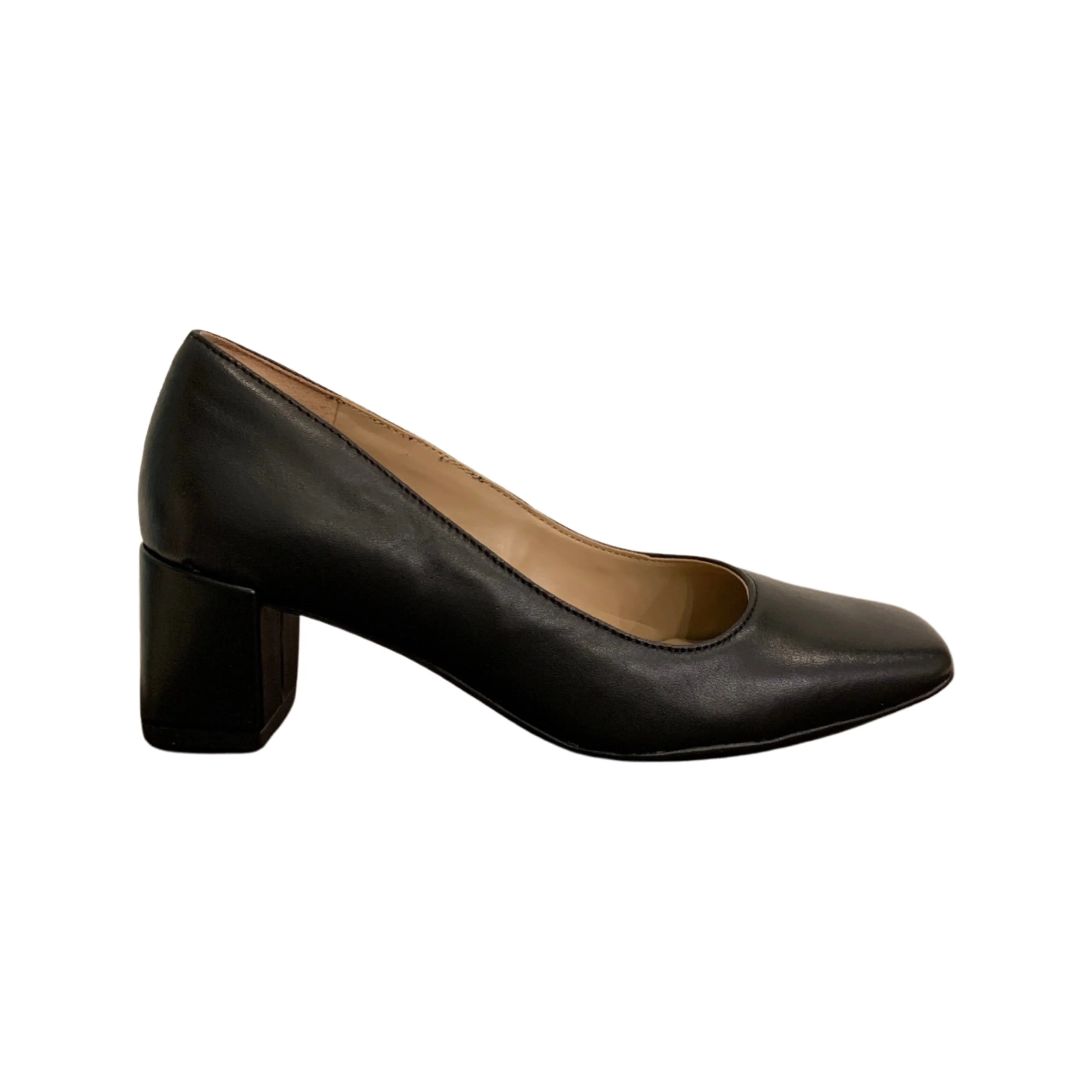 Karina Black Square Toe Pump