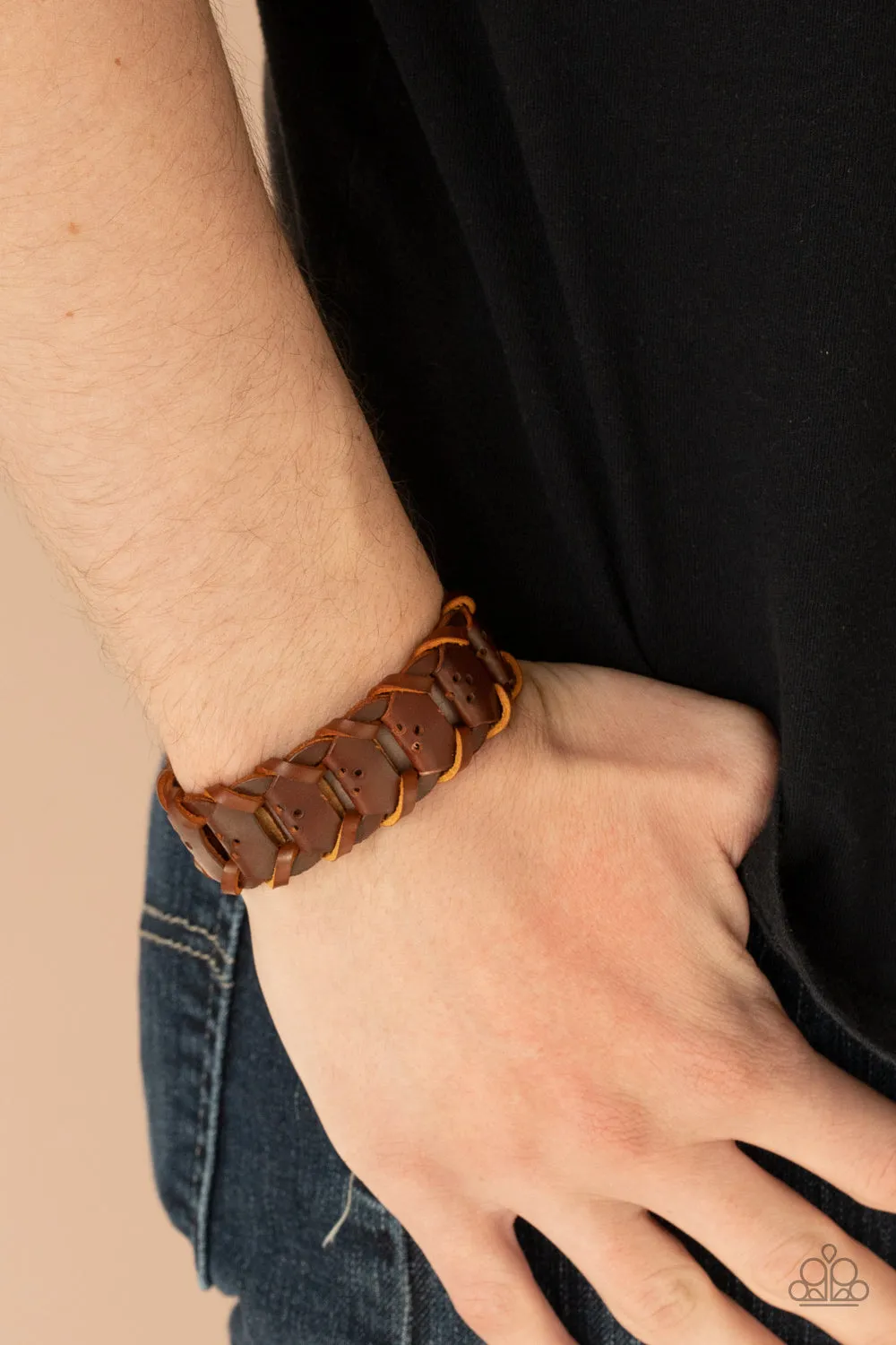 Knocked for a Loop - Brown Bracelet