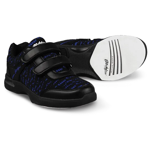 KR Strikeforce Youth Flyer Mesh Lite Velcro Black Royal Bowling Shoes