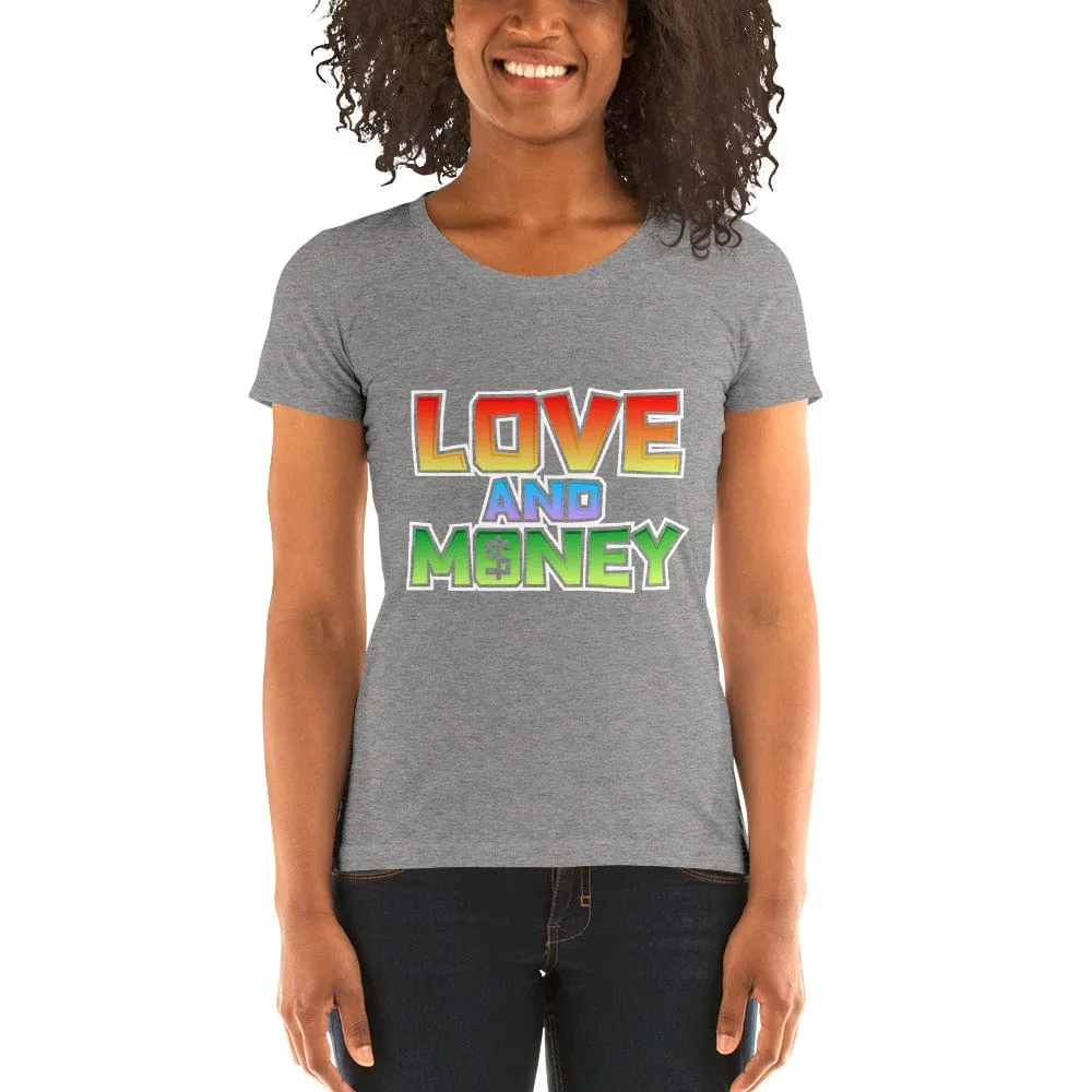 Ladies' Love and money short sleeve t-shirt