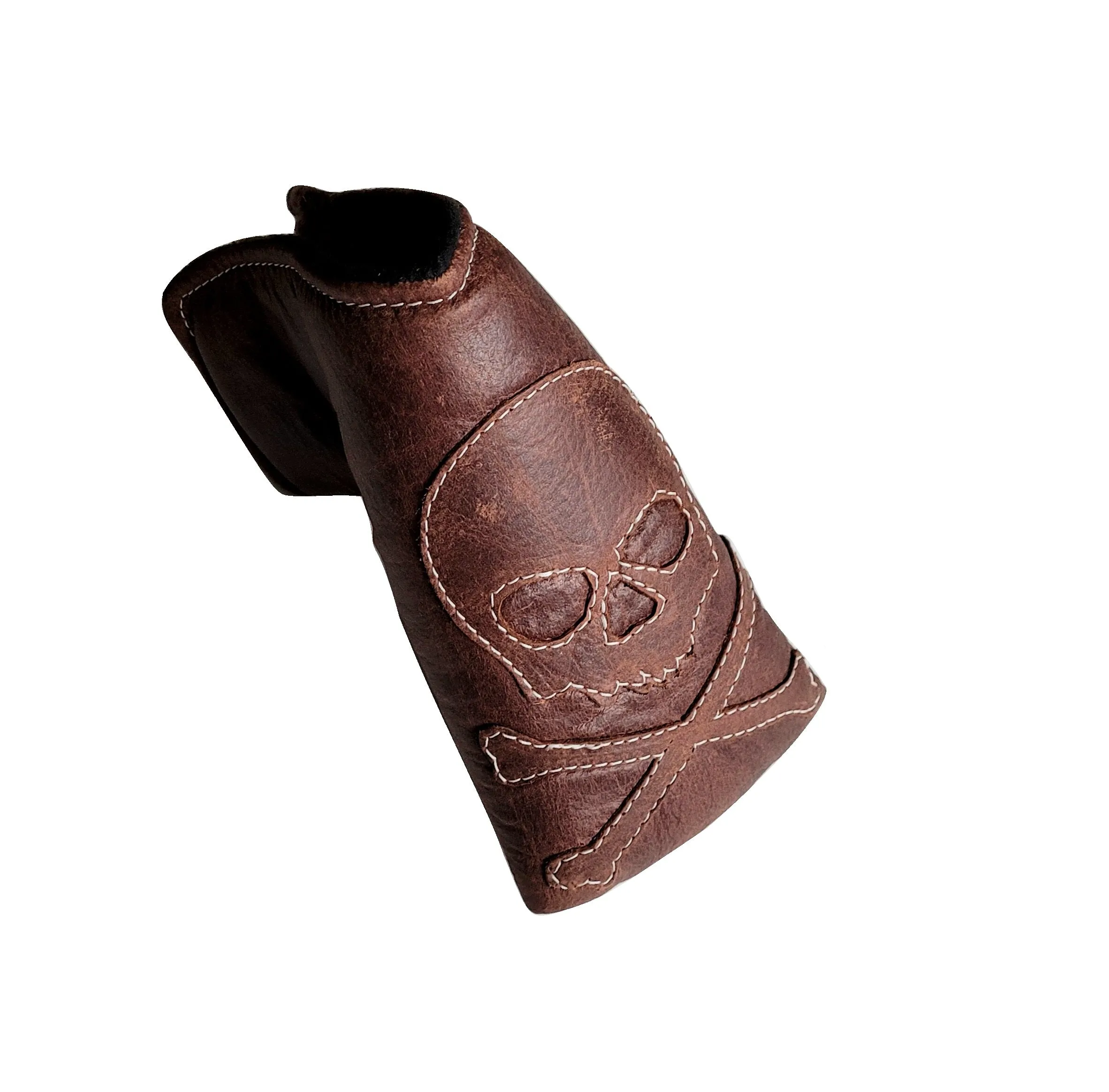 Limited Edition! The RMG Skull & Bones Baseball Glove Leather Putter Cover