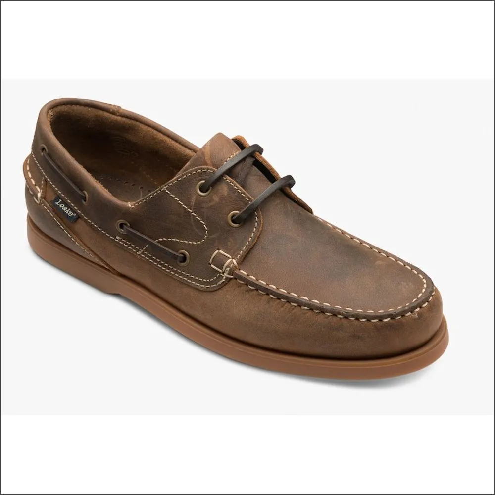 Loake Lymington Brown Oiled Nubuck Boat Shoe 9.5 & 10*