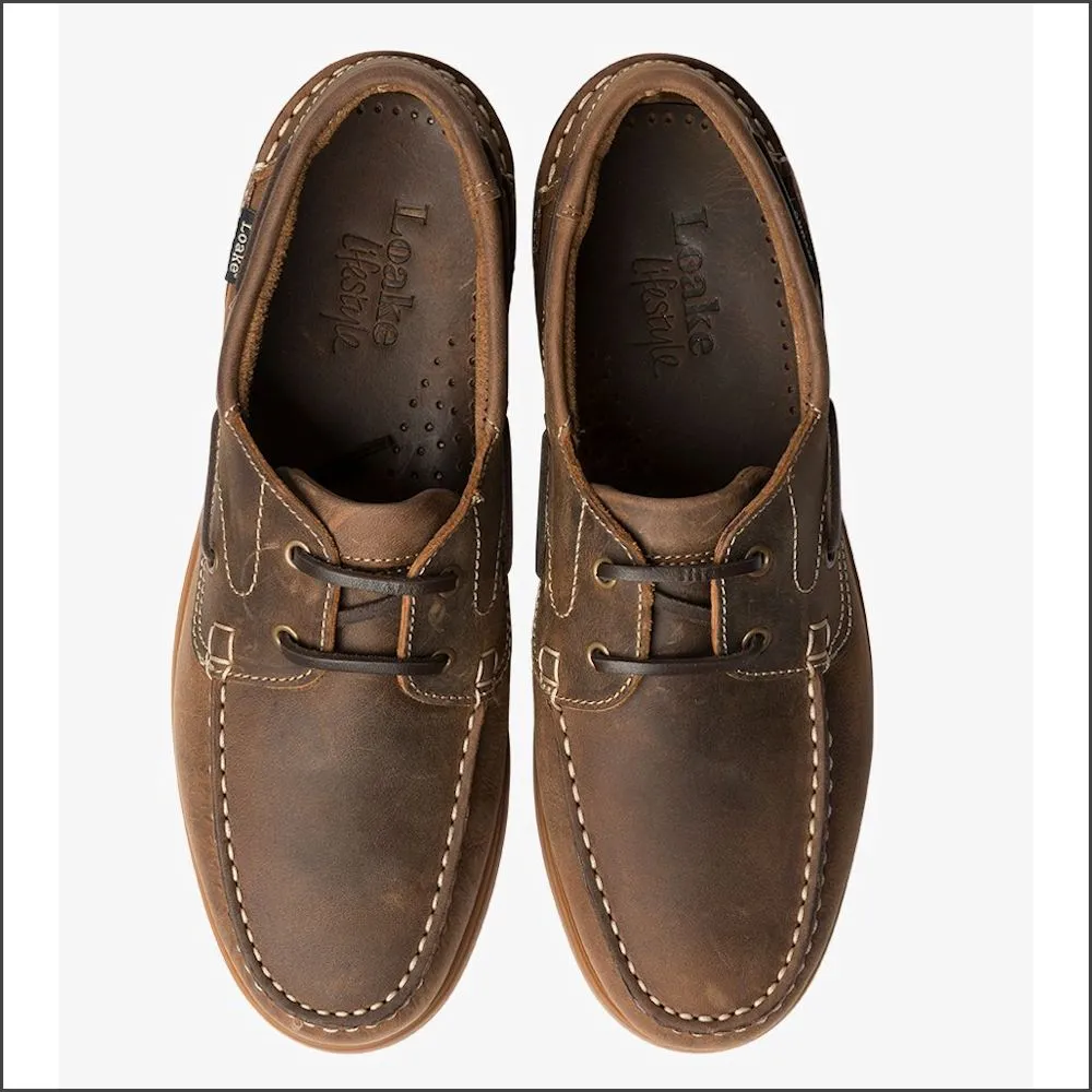 Loake Lymington Brown Oiled Nubuck Boat Shoe 9.5 & 10*