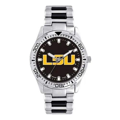 Louisiana State University Logo Mens Heavy Hitter Watch - Bracelet - Color Logo