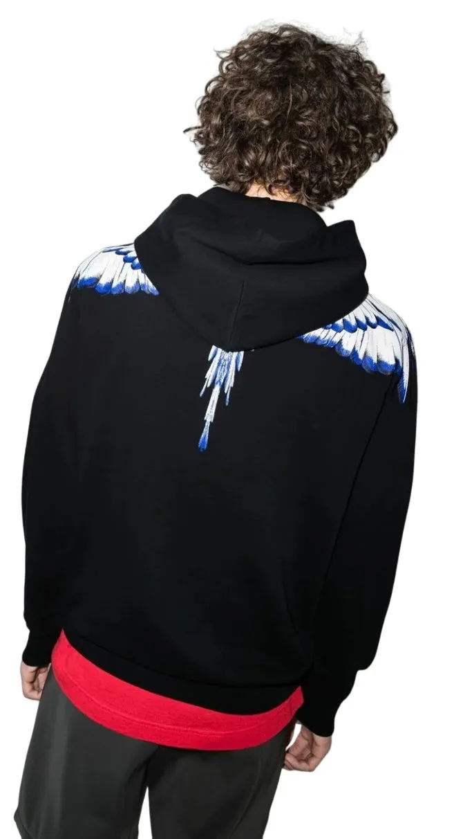 Marcelo Burlon Icon Wings Regular Hoodie Black White