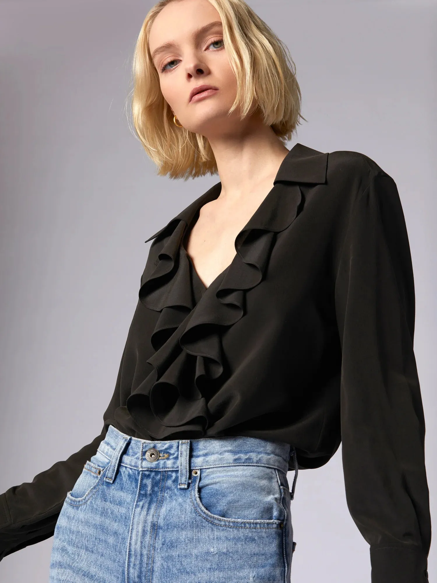 Mathilda L/S Silk Shirt