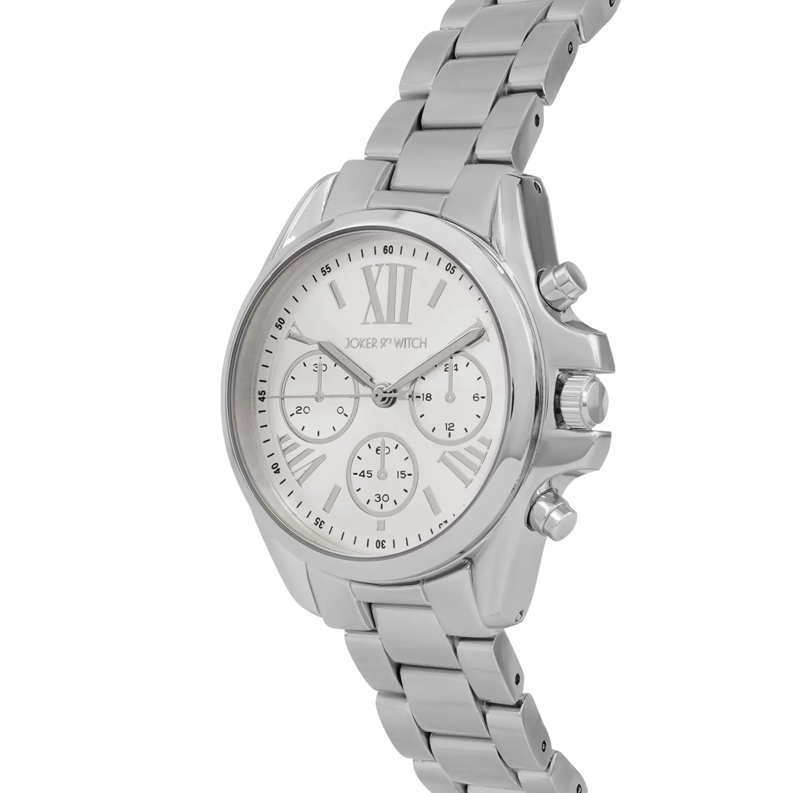 Meghan All Silver Metallic Strap Watch