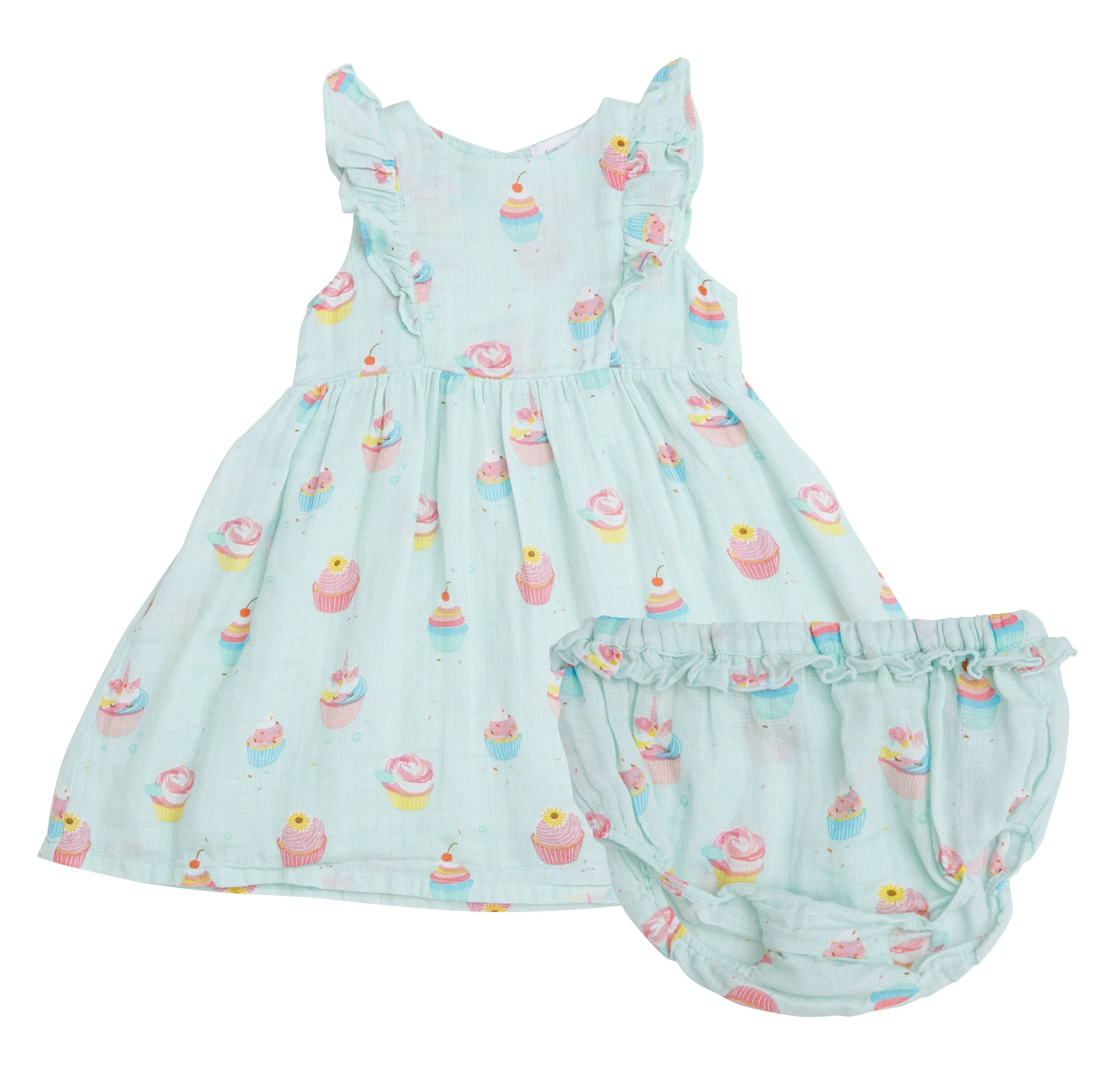 Muslin Ruffle Dress & Diaper Cover