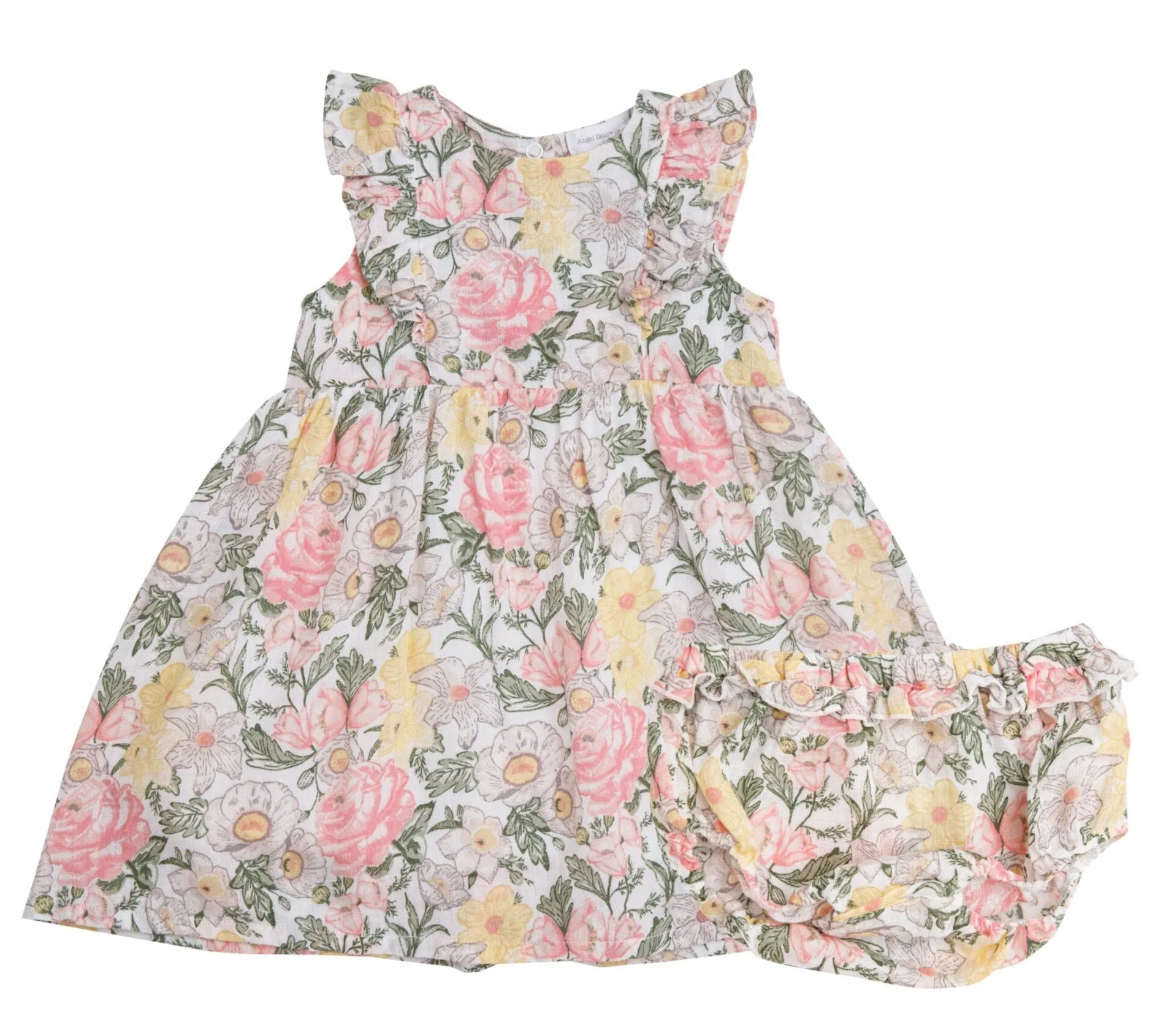 Muslin Ruffle Dress & Diaper Cover